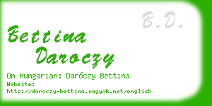 bettina daroczy business card