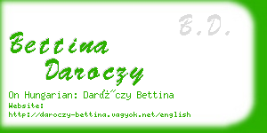 bettina daroczy business card